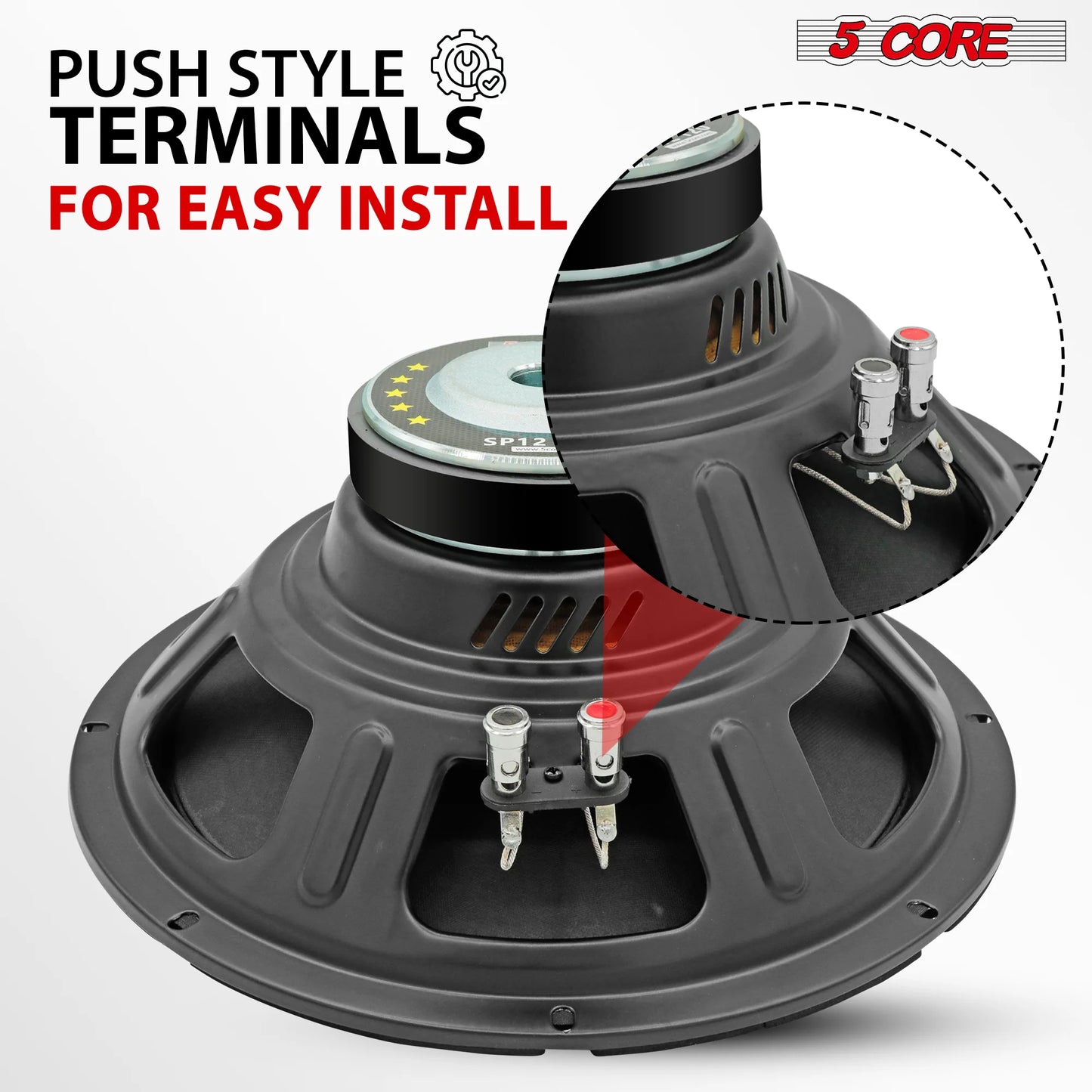 5 Core 12 Inch Speaker 200W Car Loudspeaker