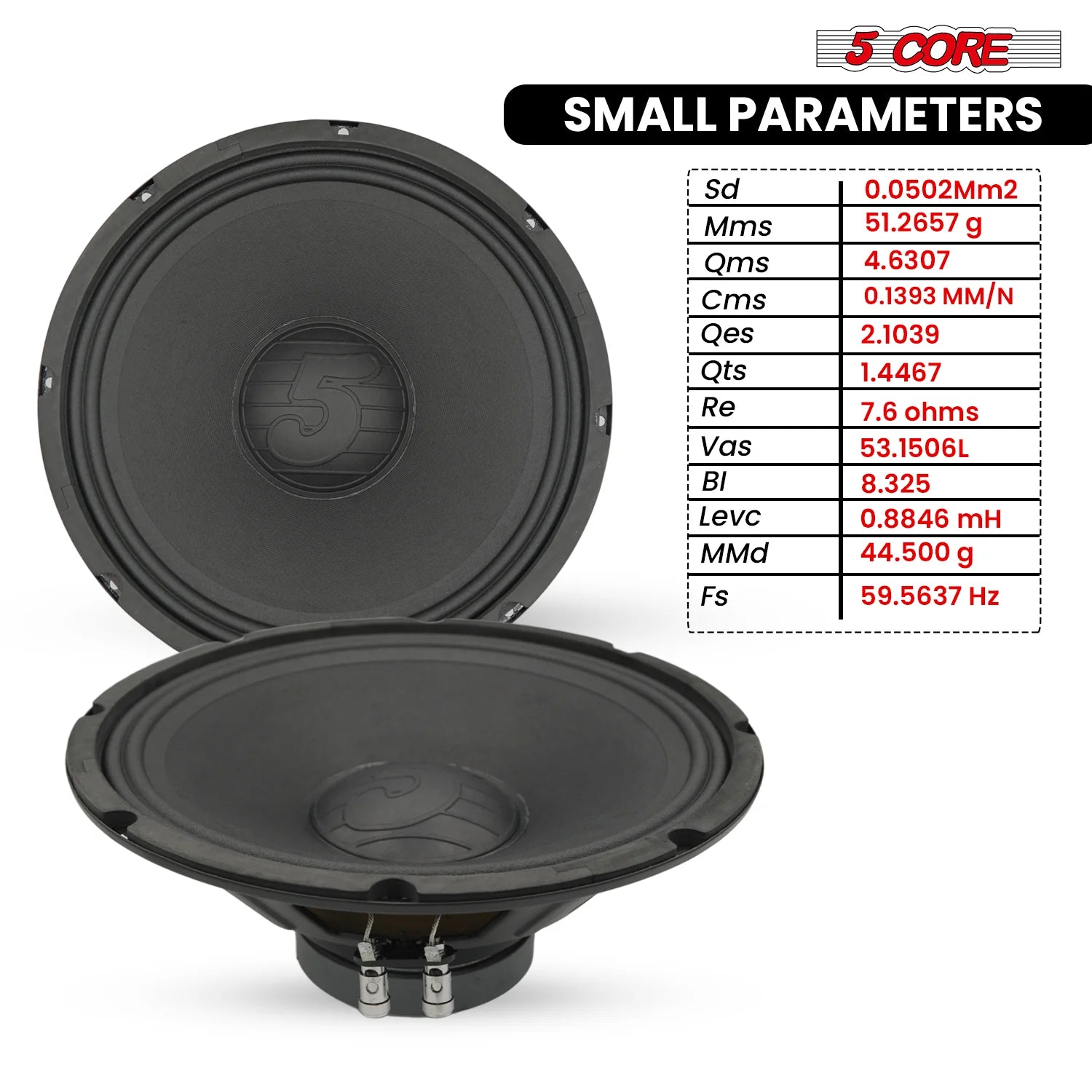 5 Core 12 Inch Speaker 200W Car Loudspeaker