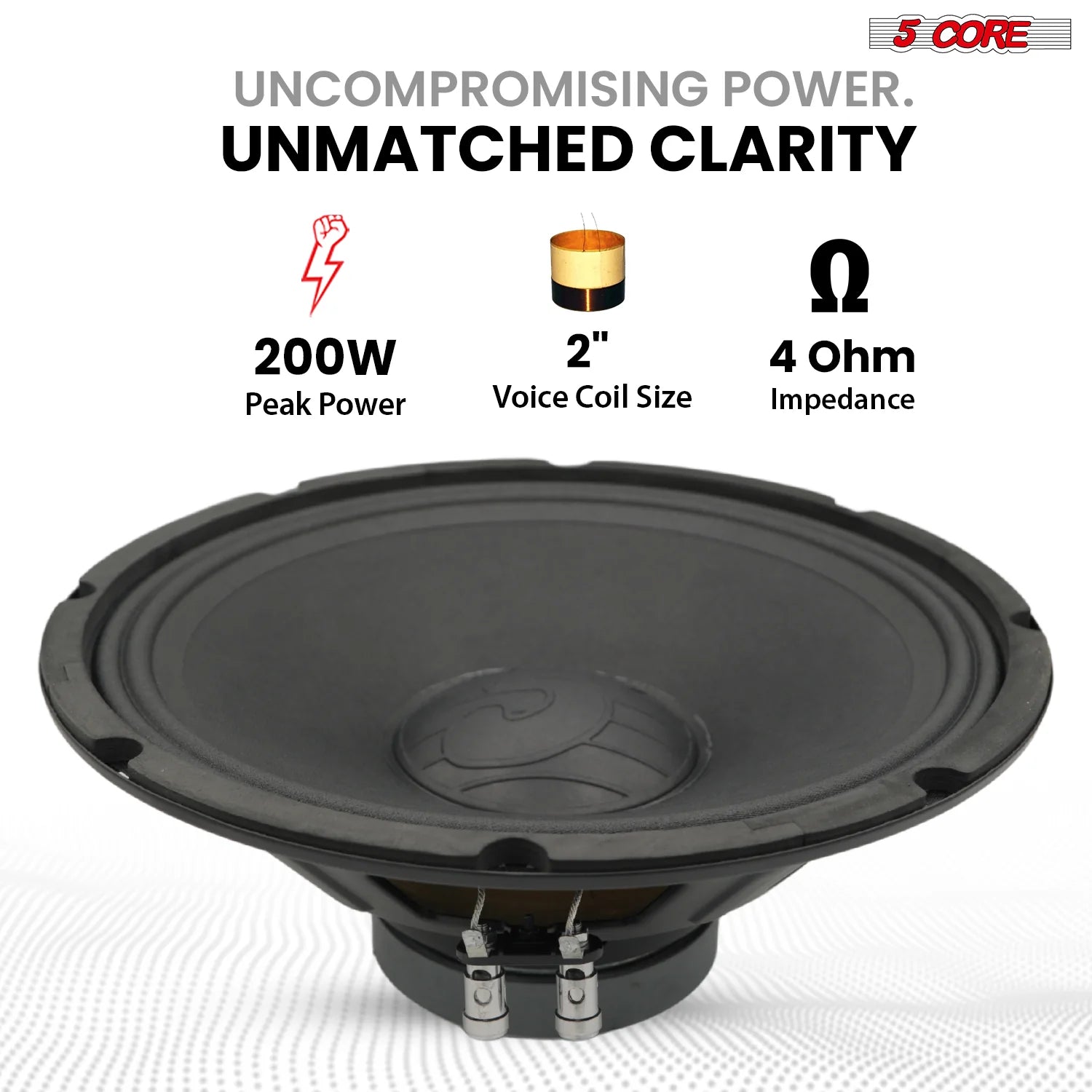 5 Core 12 Inch Speaker 200W Car Loudspeaker