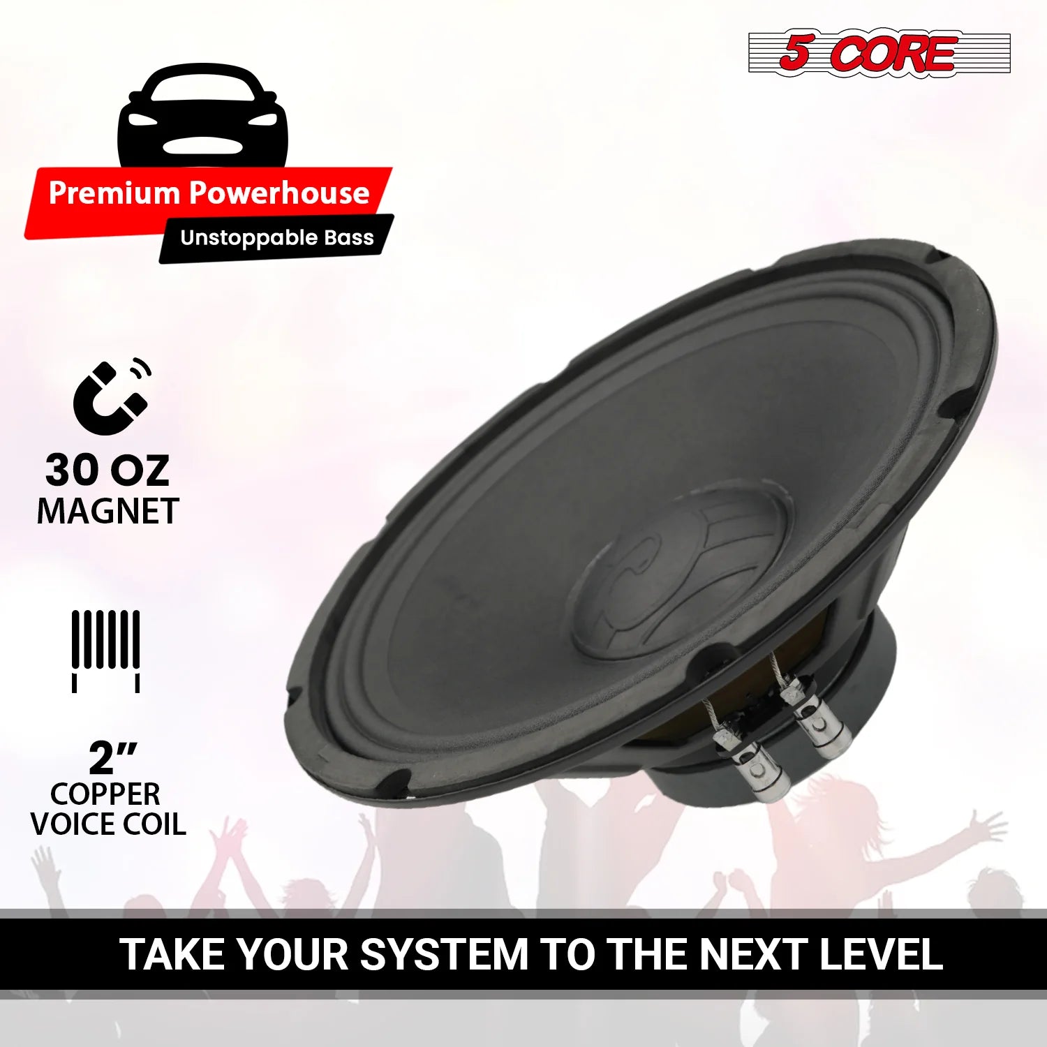 5 Core 12 Inch Speaker 200W Car Loudspeaker